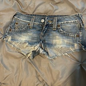 Denim cut offs shorts